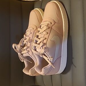 Brand New Womens Nike Ebernon Low Blush Pink and Cream Sneakers